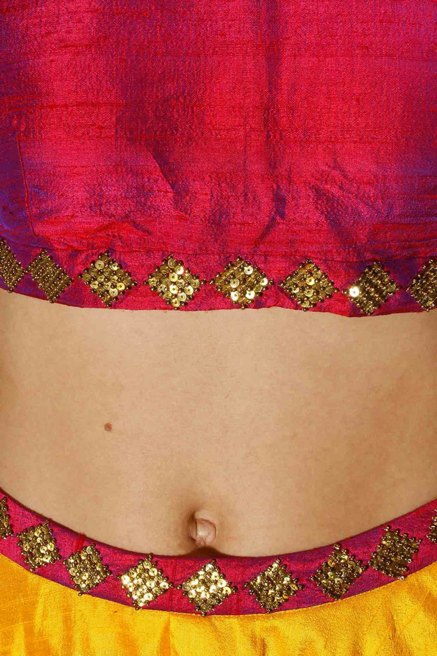 Yellow, pink Embroidered lehenga choli by Priyal Prakash