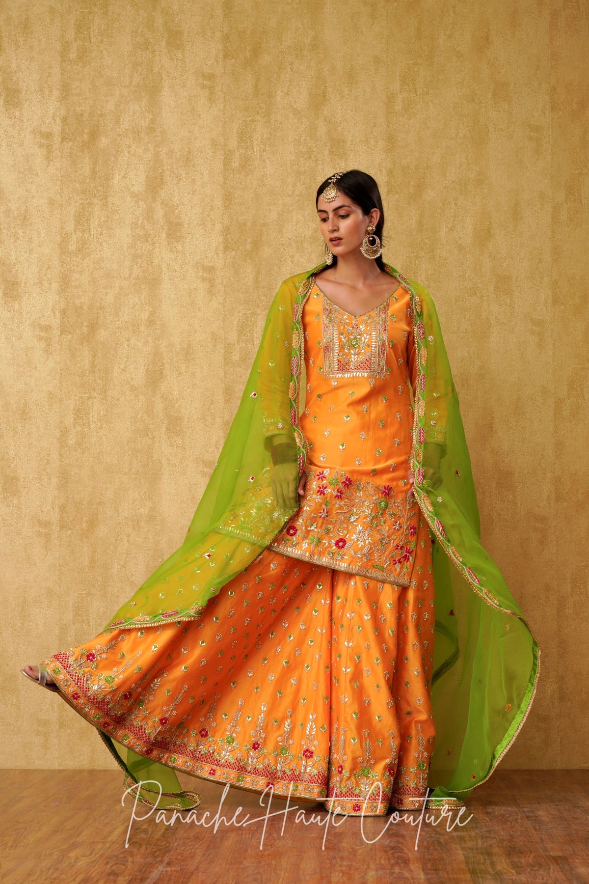 Rupvati Chanderi Silk Bridal Sharara Set
