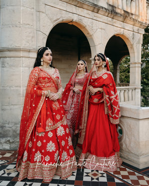 Parinita Red Bridal Lehenga 