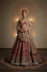 Floral Embroidered Wedding Lehenga