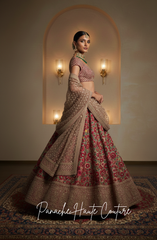 Floral Embroidered Wedding Lehenga