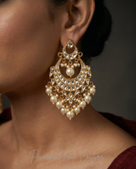 The Maharani Paachi Kundan Bridal Necklace Set by Panache Haute Couture