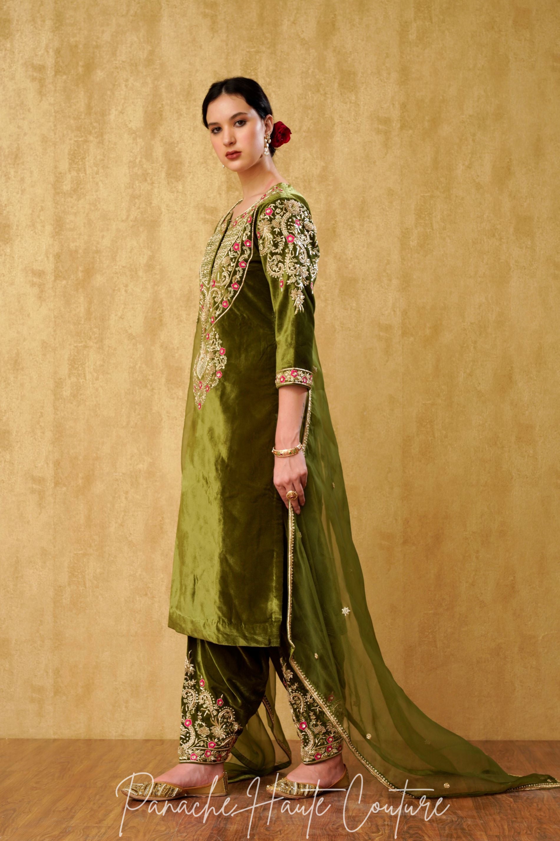 Mehndi Color Designer Embroidered Lehenga Style Anarkali Suit Indian  Pakistani Wedding Wear Eid Style Suits Heavy Embroidery Anarkali Suit -  Etsy Hong Kong