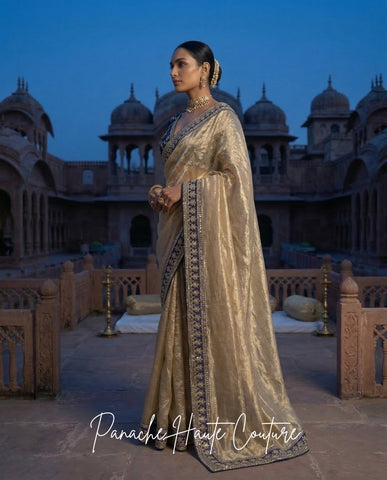 Mrinal – Banarasi Tissue Silk Couture Bridal Saree