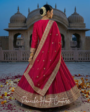 Noor - Dark Hot Pink Wedding Anarkali&nbsp; from Jahan Collection at Panache Haute Couture