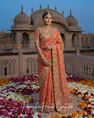 Padamavati – Silk Organza Couture Wedding Saree by Panache 
