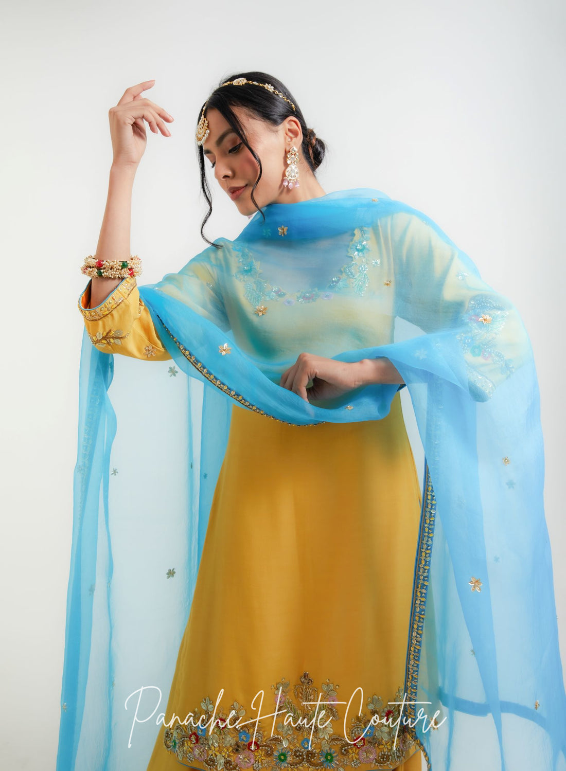 Maysa — Luxury Sharara Couture Set hand-embroidery detail