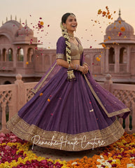 Parinita Dark Lavender Sangeet Lehenga