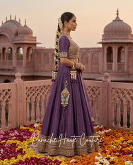 Parinita Dark Lavender Sangeet Lehenga