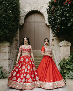 Parinita Red Bridal Lehenga 