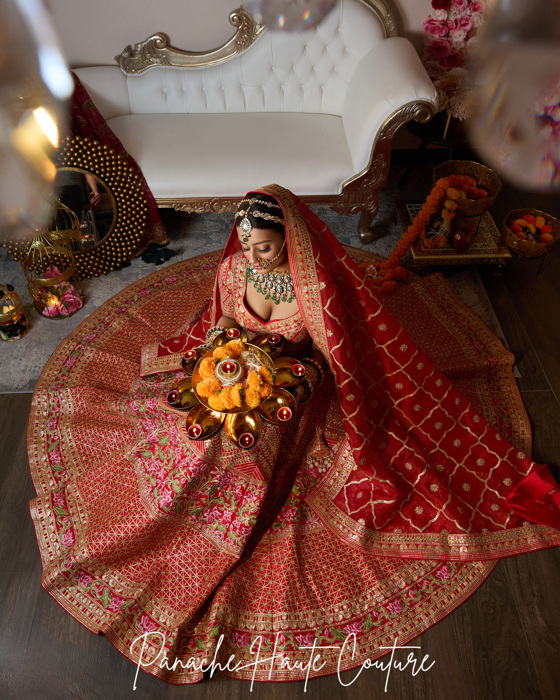 Rahmat Red Bridal Lehenga – Couture Gotta Work Wedding Lehenga silhouette