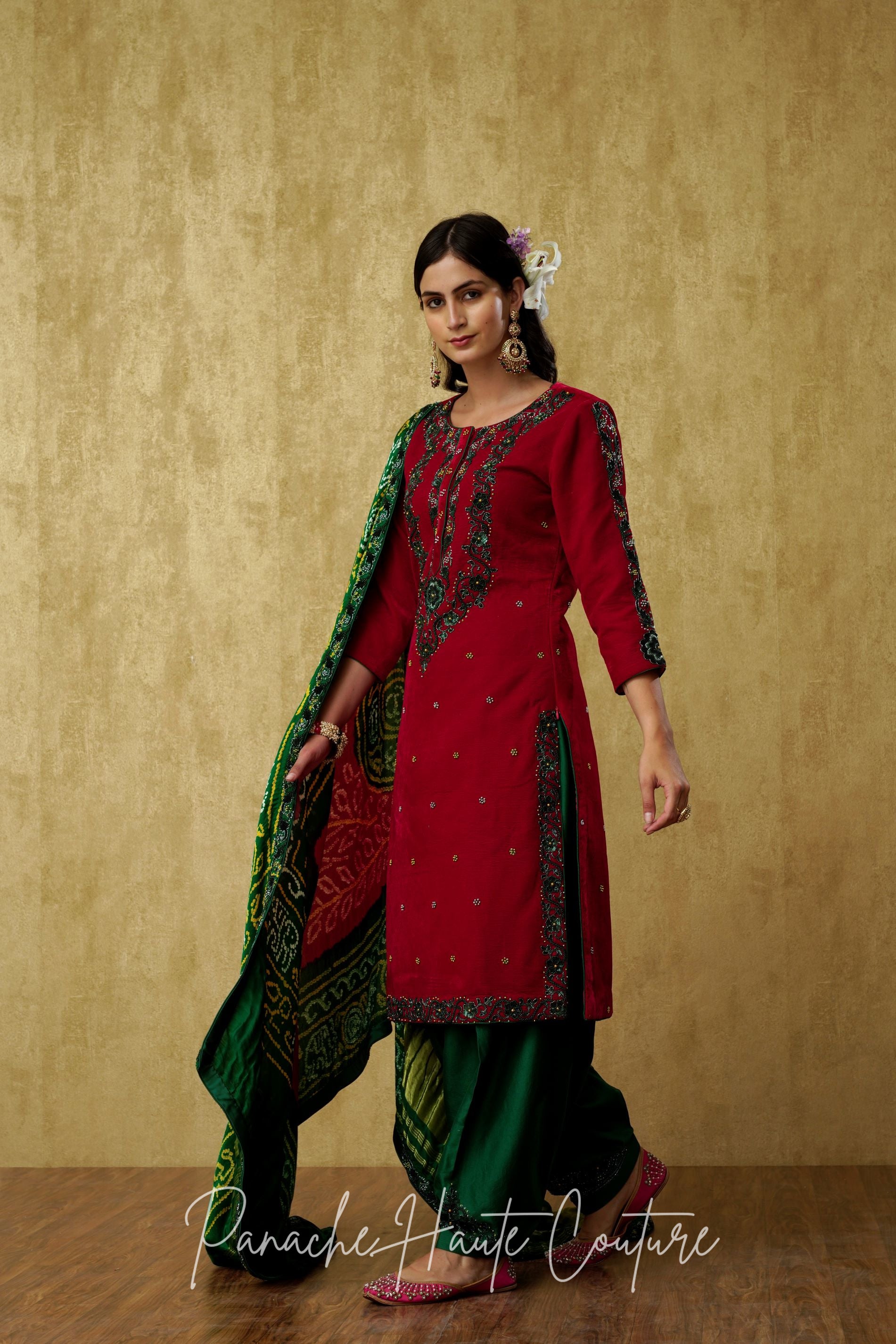 Casual Wear Green Punjabi Patiala Suit at Rs 550/piece in Kanpur | ID:  15005692388