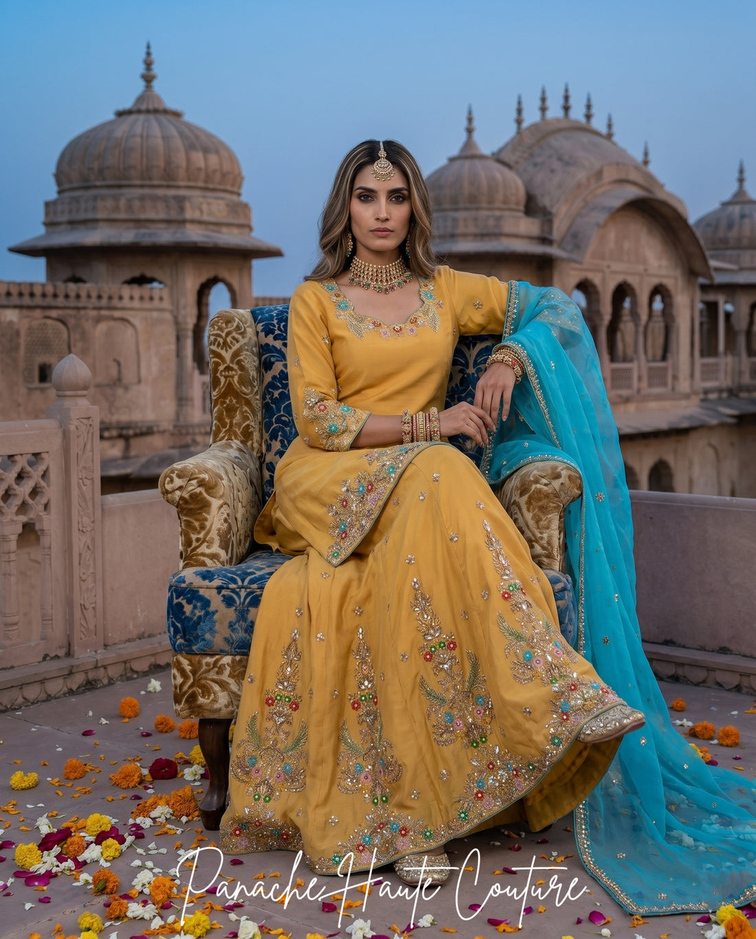 Maysa — Luxury Sharara Couture Set silhouette