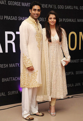 Aishwarya rai's offwhite anarkali suit