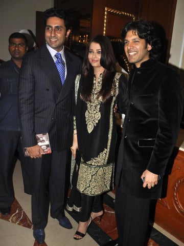 Aishwarya rai's black color party wear suit