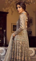 Grey Color Wedding Anarkali Gown in USA, Australia