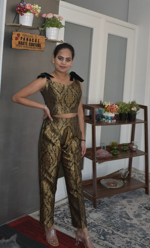 Attractive Banarasi Brocade Trouser with a Blouse