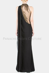 Black Color Designer Saree Gown Online