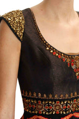 Black and Golden Anarkali Suits