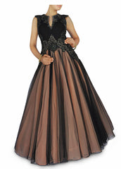 Black colour Indo Western Bridal Gown