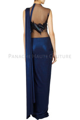 Blue Color Designer Saree Gown Online
