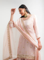 Blush Pink Color Wedding Sharara Set Najma