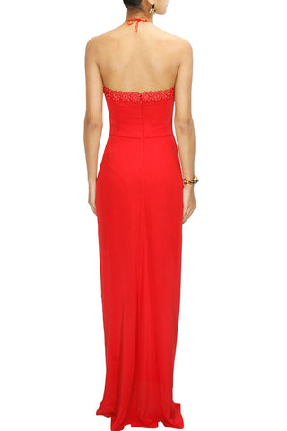 Coral Red color Gown