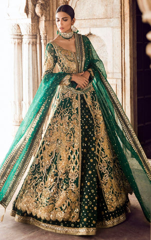 Emerald Green Mehendi Dress Panache Haute Couture