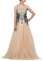 Cream color beautiful Indo-western gown