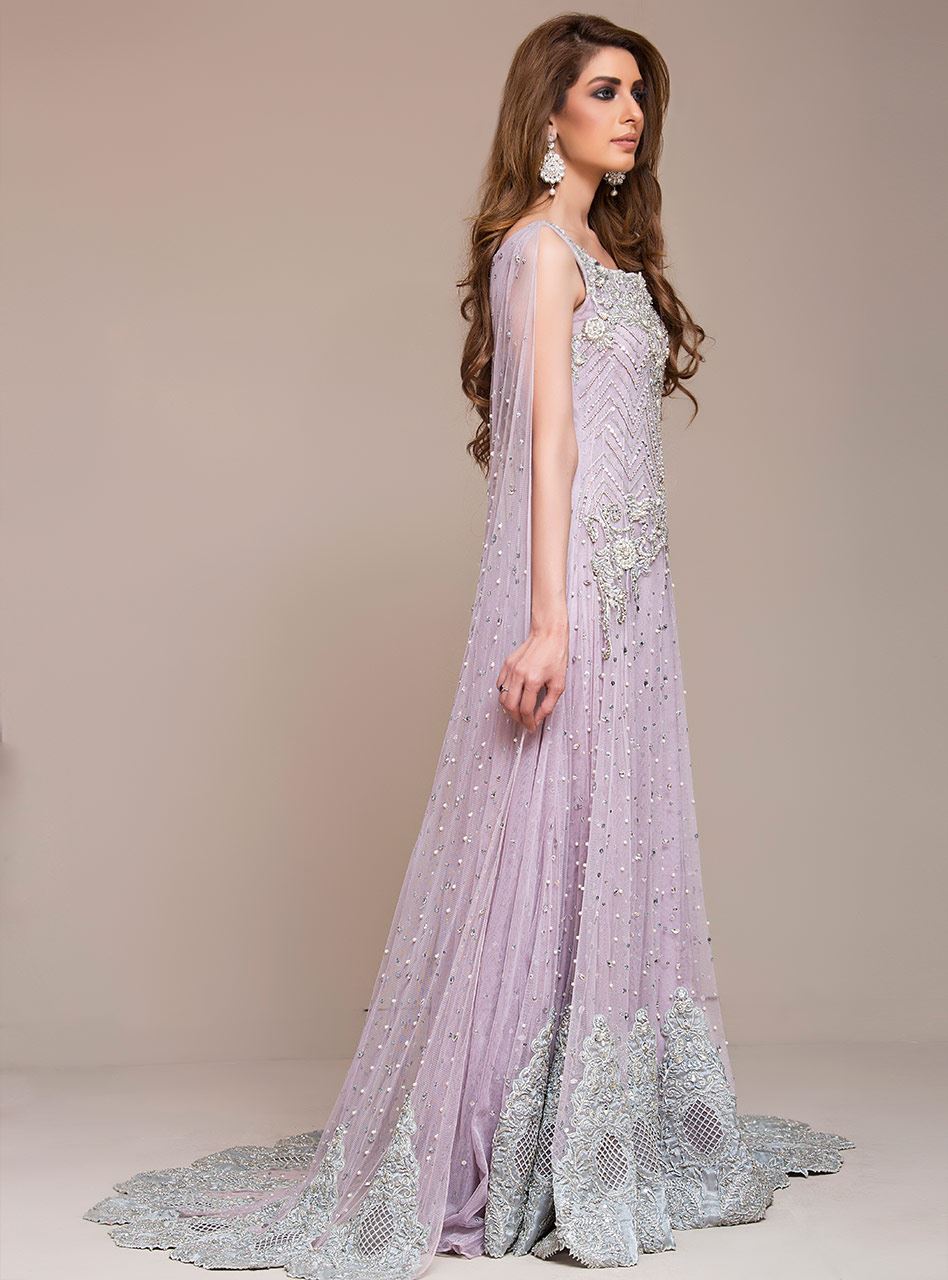 Lavender Color Wedding Gown 