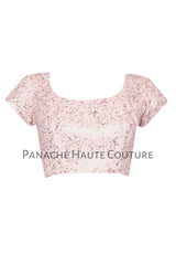 Light Pink color Blouse with Sequin Embroidery