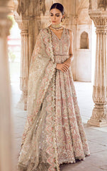 Lilac Colour Wedding Walima Dress
