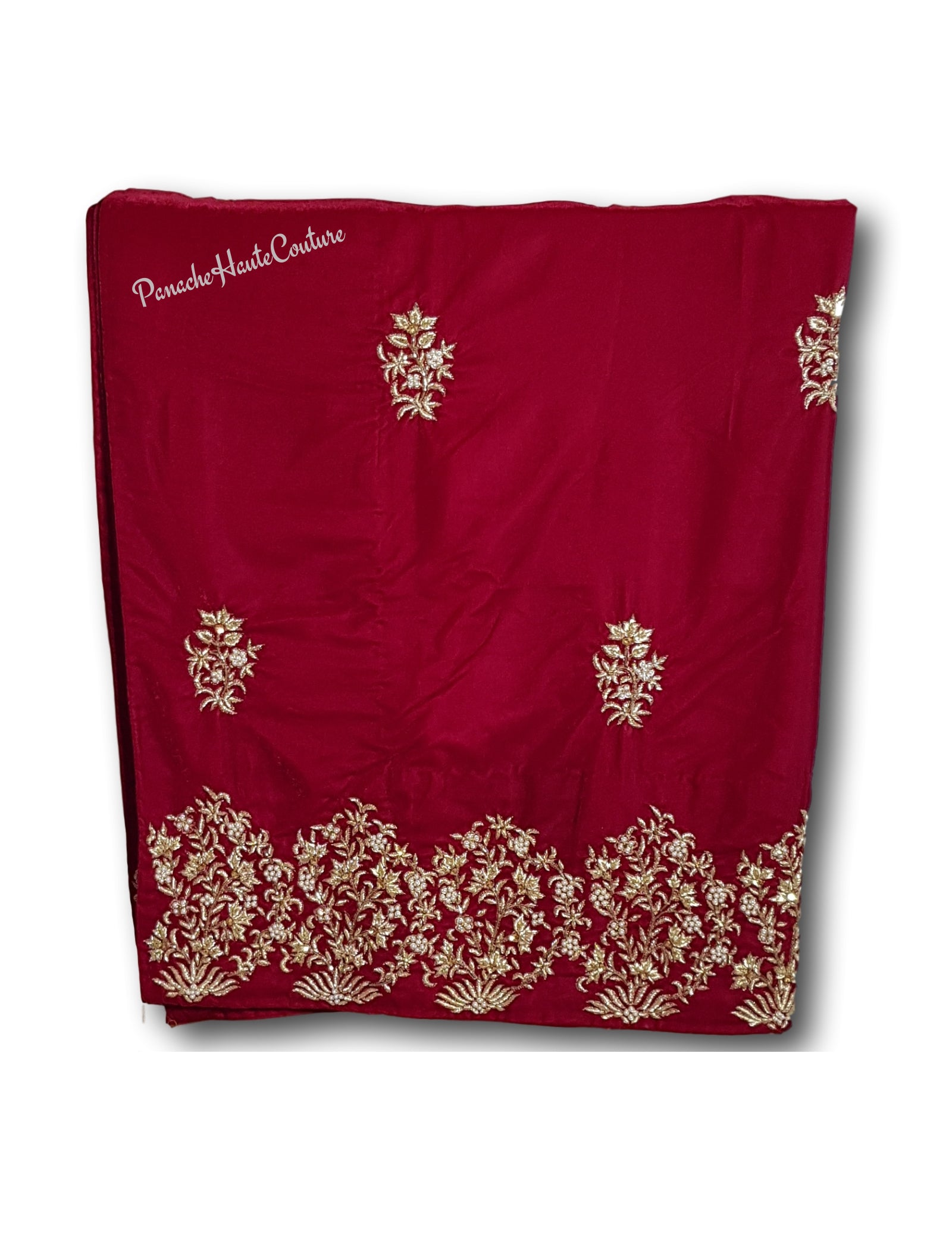 Maroon colour velvet shawl / Dupatta