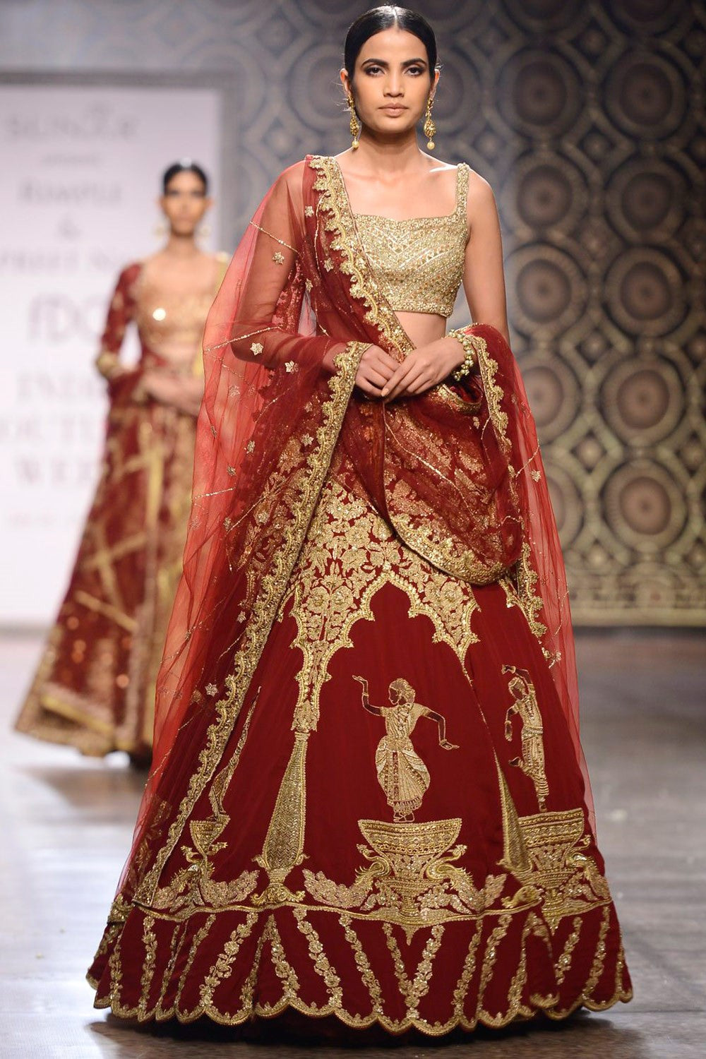 Maroon Colour Raw silk lehenga choli