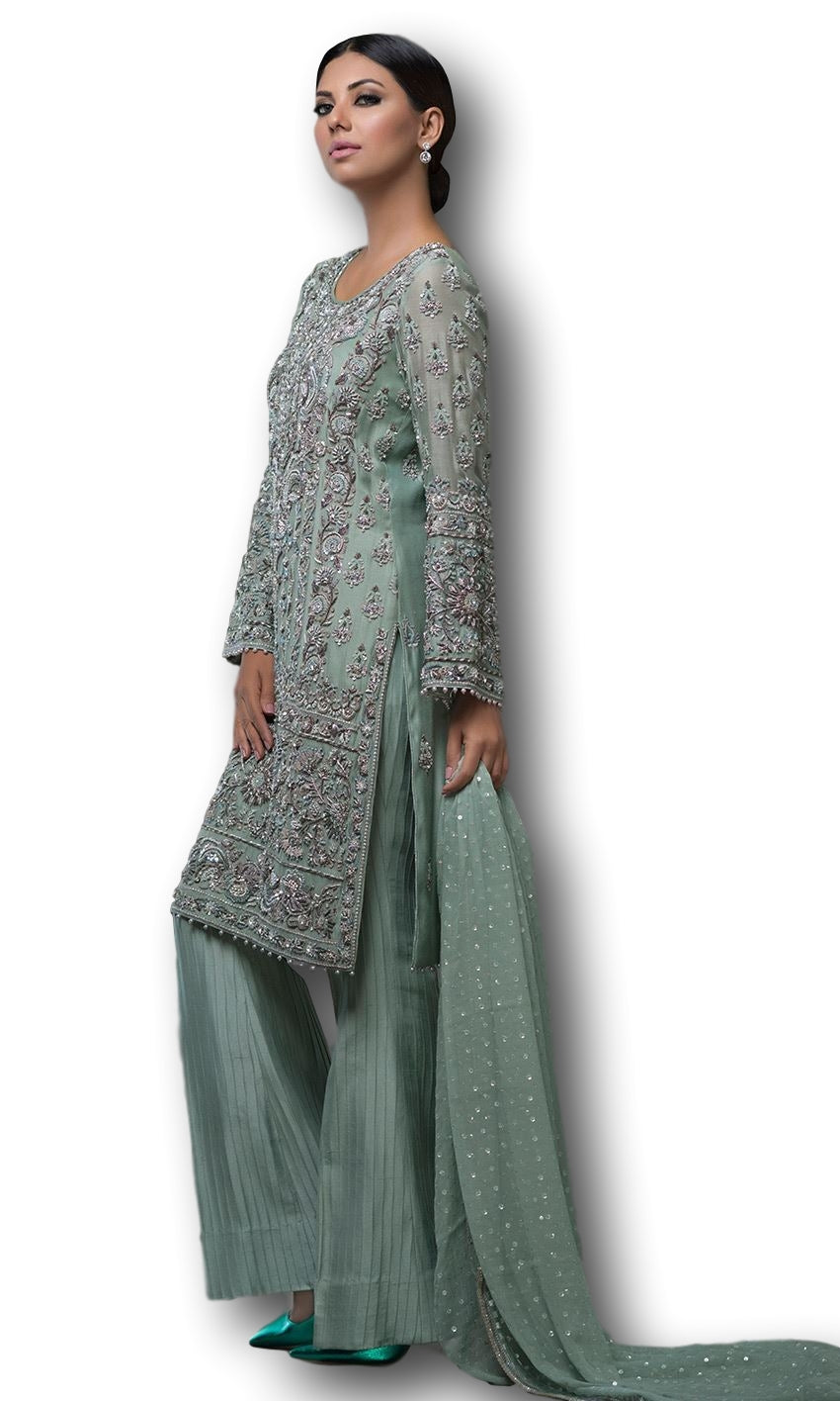 Designer Salwar Kameez - Salwar Kameez: Straight Pants | Online Shopping