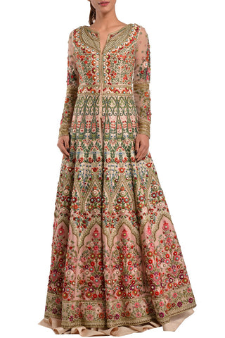 Beautiful Two piece Dress . Long Jacket Top with skirt(Lehenga).  Embellished with hand embroidery. | Traditional gowns, Gowns dresses,  Indian dresses