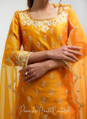 Mustard Yellow Color Wedding Sharara Set KAINAAT