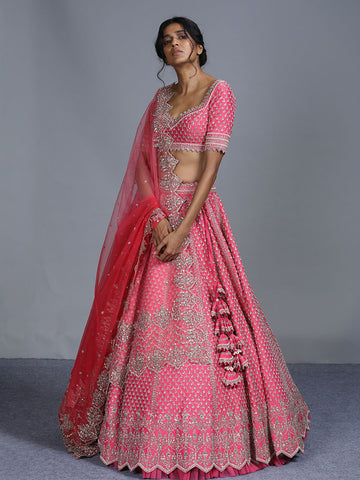 Pink Color Wedding Lehenga Choli