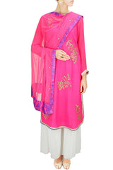 Pink Pakistani Suit with Plazzo Pant