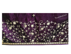 Purple colour velvet shawl / Dupatta
