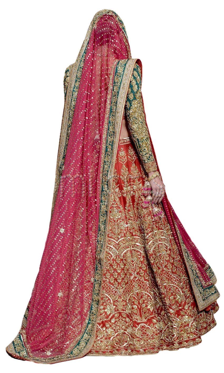 Red Color Wedding Lehenga with Zardozi Embroidery at Panache Haute Couture