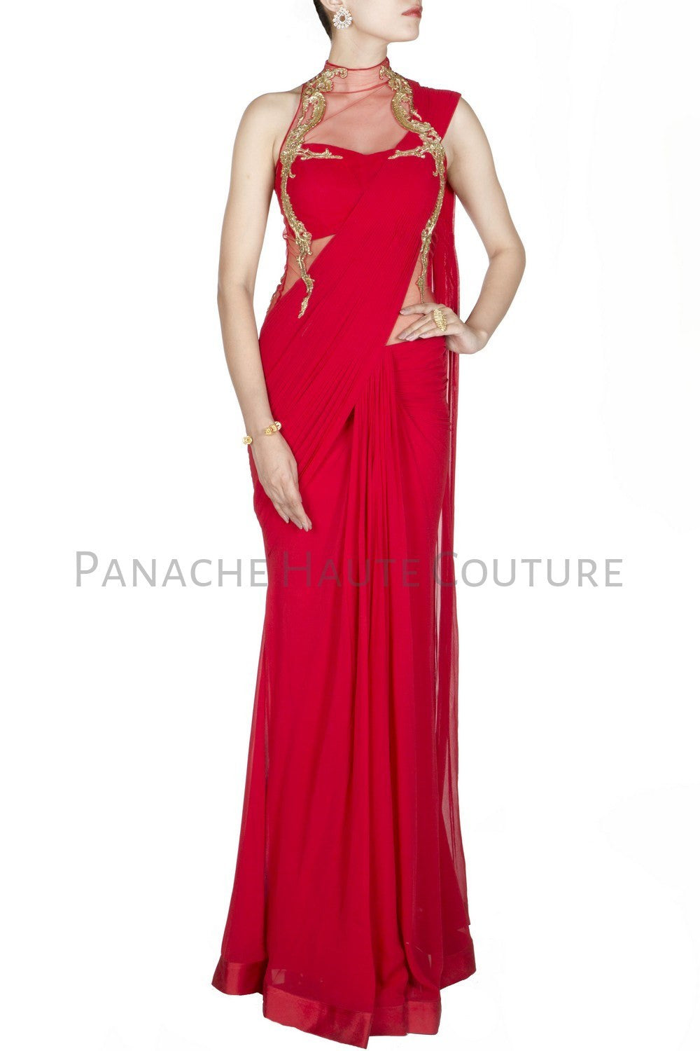 20 Gorgeous Pics of Saree Gown Designs | Saree gown, Stylish sarees, Saree  dress