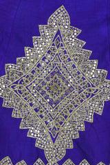 Blue color Mirror Embroidered Anarkali