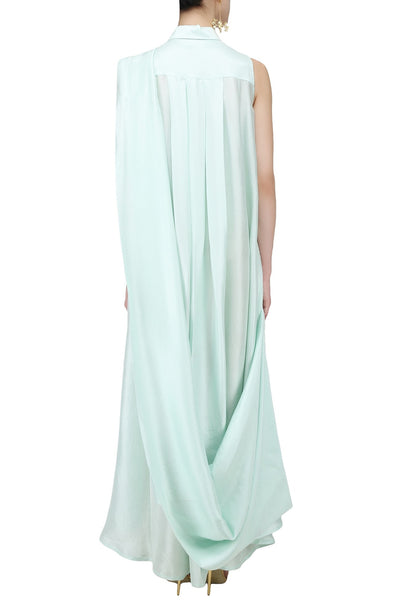 Skyblue Color Designer Plazzo Suit – Panache Haute Couture