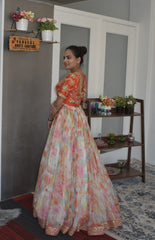Adorning Partywear Designer Floral Lehenga Choli