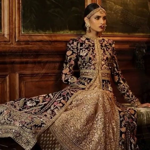 Buy Black Sabyasachi Style Designer Bridal Bridesmaid Lehenga Choli for  Women Party Wear Bollywood Lengha Sari,indian Wedding Lehenga Dupatta  Online in India - Etsy