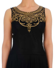 Black color anarkali Indo-Western gown