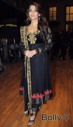 Aishwarya rai's black color anarkali suit