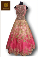 Pink Ombre Floor Length Gown