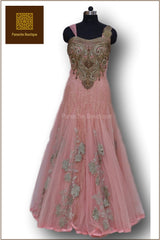 Light Pink Colour Indo Western Gown